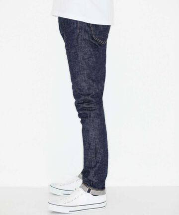J204 CIRCLE Tapered 12.5oz African Cotton Vintage Selvedge Jeans,INDIGO, small image number 1