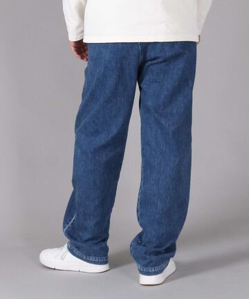 11oz Denim Smooth Double Pleats Pants,MEDIUM INDIGO, large image number 2