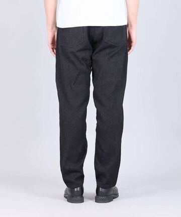 Sashiko Black Wide Tapered 5P Pants,BLACK, large image number 3