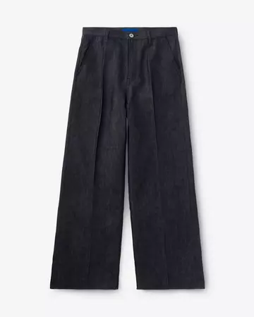 MEN | Light Wide Press Trousers 9oz Black,BLACK, large image number 4