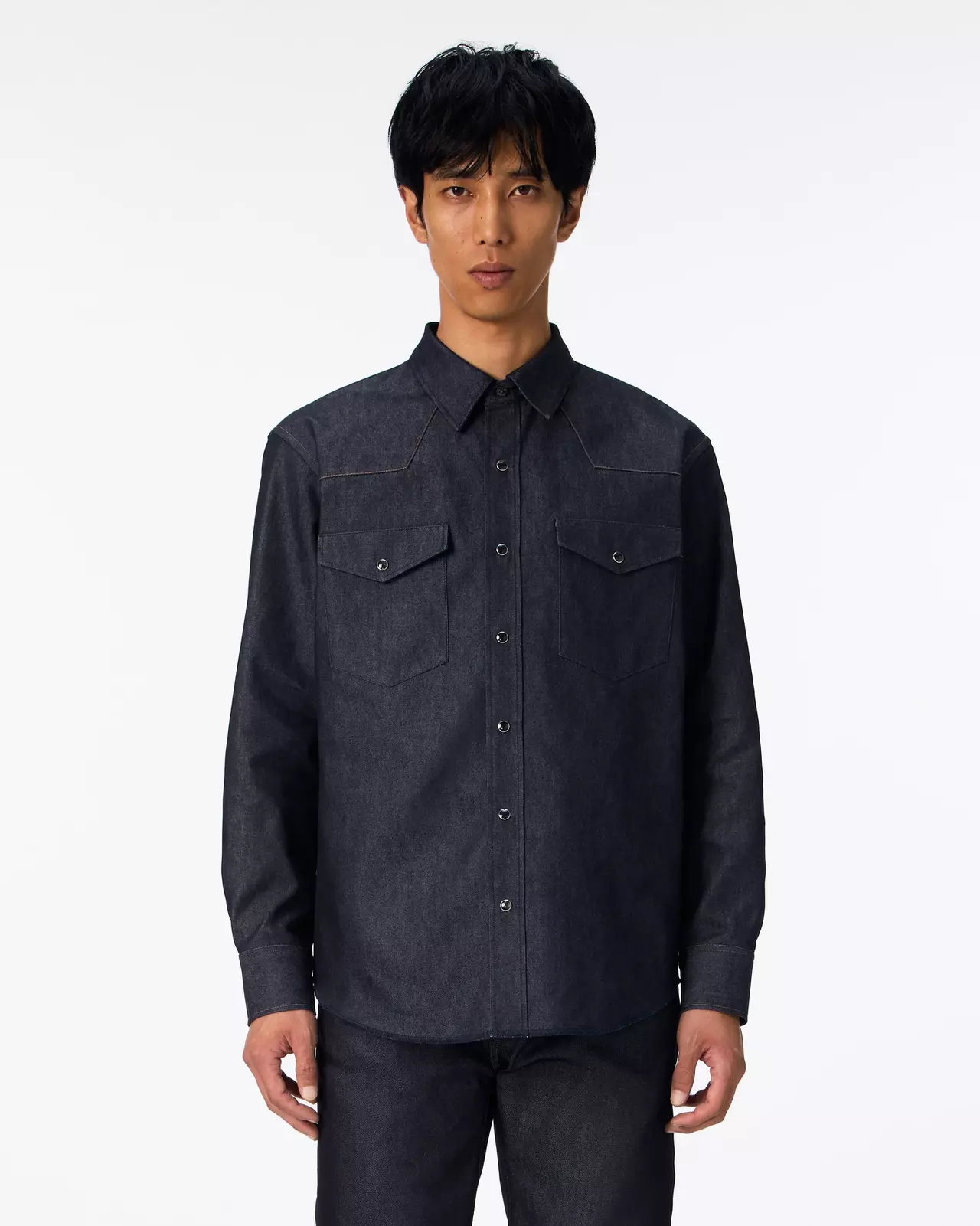 MEN | Light Denim Western Shirt 7oz Rigid,RIGID, large image number 5