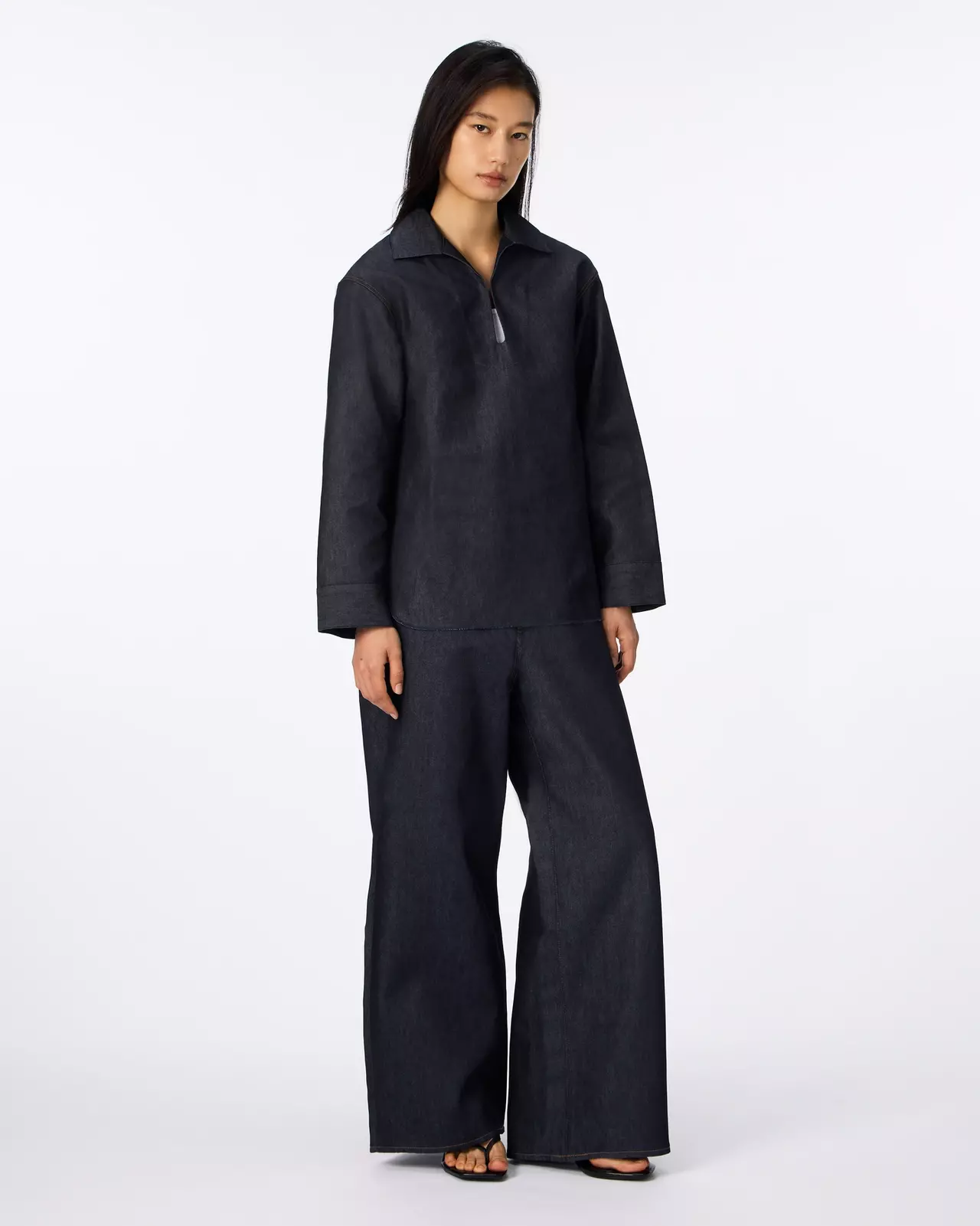 WOMEN | Light Denim Skipper Shirt 7oz Rigid,RIGID, large image number 4