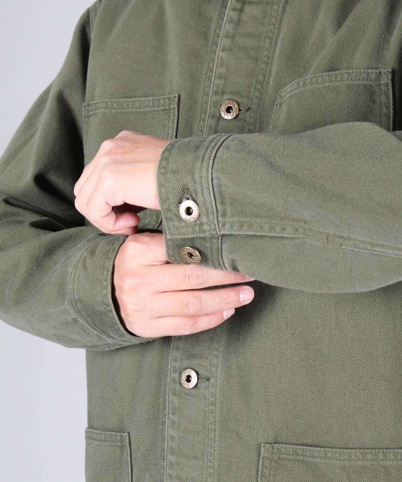 Organic Drill Coverall Jacket,NATURAL, large image number 16