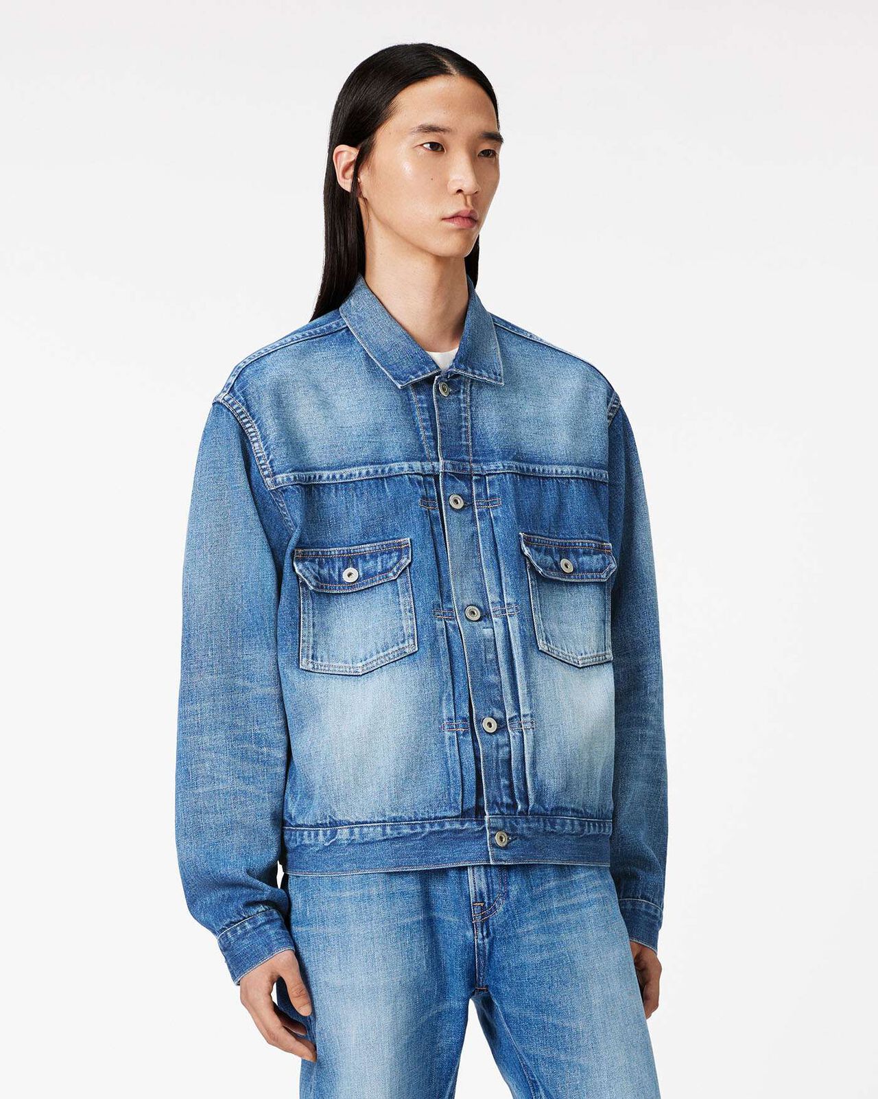 Selvedge Type 2 Denim Jacket 12oz Medium Indigo,MEDIUM INDIGO, large image number 1
