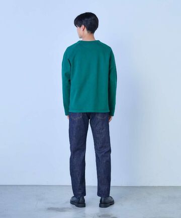 J404 CIRCLE Classic Straight 12.5oz African Cotton Vintage Selvedge Jeans,INDIGO, small image number 7
