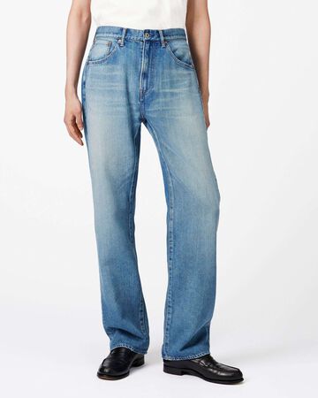 Light Wide Jeans 9oz Medium Indigo,MEDIUM INDIGO, small image number 0