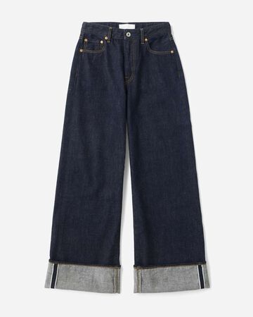 Selvedge Wide Straight Jeans 12oz,INDIGO, small image number 5