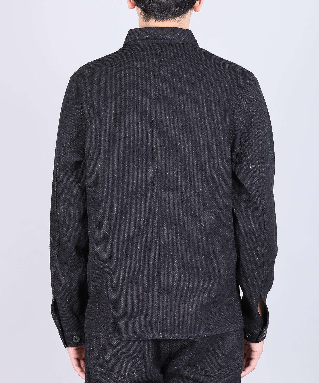 Sashiko Black Cover All Jacket - 11oz Black Sashiko-BLK-M,BLACK, large image number 2