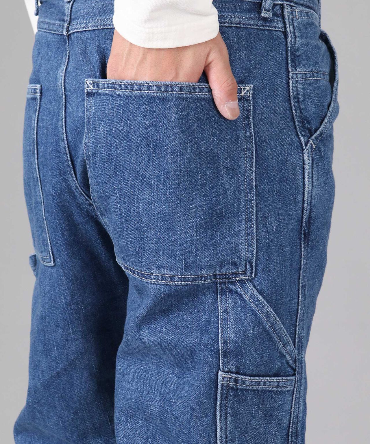 11oz Denim Smooth Painter Pants,MEDIUM INDIGO, large image number 6