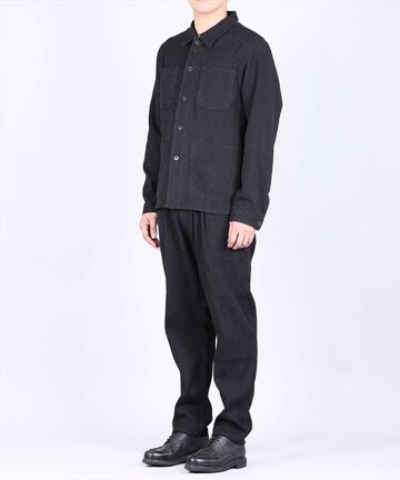 Sashiko Black Cover All Jacket - 11oz Black Sashiko-BLK-M,BLACK, small image number 4