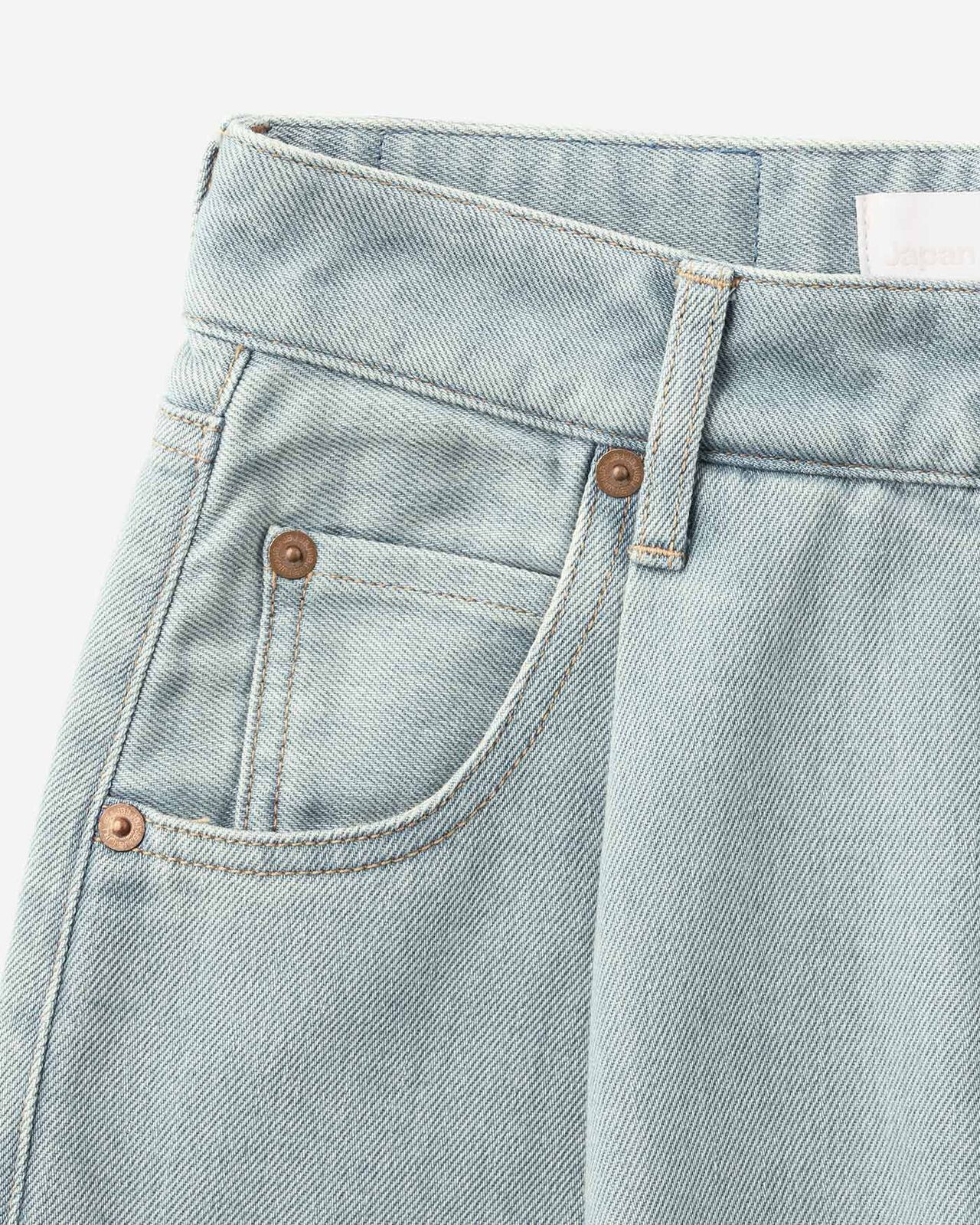 Light Wide Jeans 9oz Light Indigo,LIGHT INDIGO, large image number 7