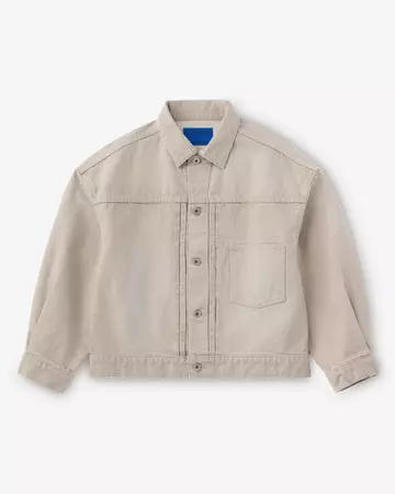 WOMEN | Denim Jacket 13.5oz Beige,BEIGE, large image number 4