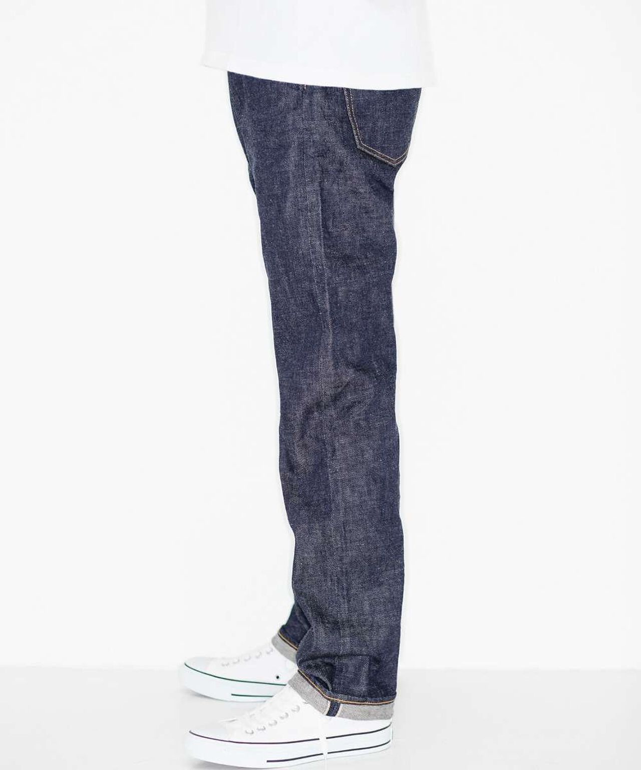 J404 CIRCLE Classic Straight 12.5oz African Cotton Vintage Selvedge Jeans,INDIGO, large image number 1