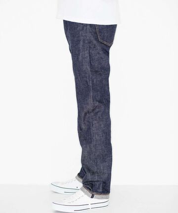 J404 CIRCLE Classic Straight 12.5oz African Cotton Vintage Selvedge Jeans,INDIGO, small image number 1