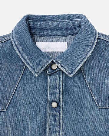 MEN | Light Relax Fit L/S Western Shirt 9oz Medium Indigo,MEDIUM INDIGO, large image number 6