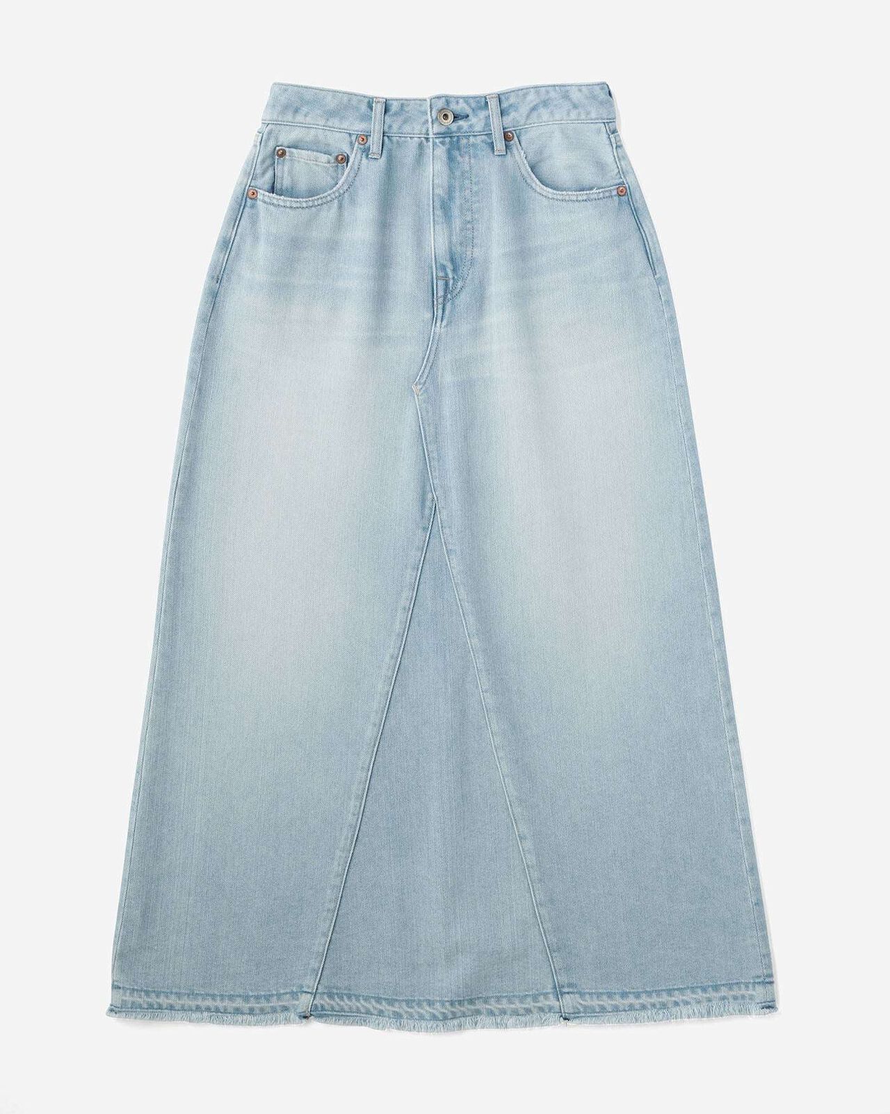 WOMEN | Light Denim Skirt 9oz Light Indigo,LIGHT INDIGO, large image number 4