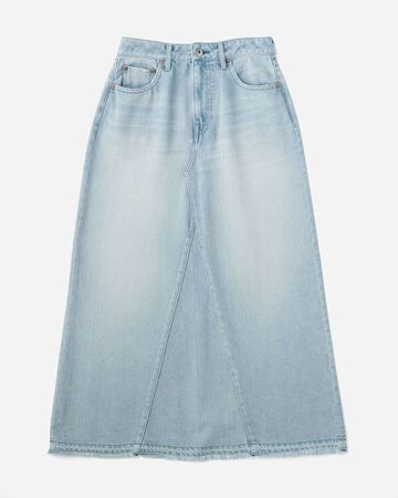 WOMEN | Light Denim Skirt 9oz Light Indigo,LIGHT INDIGO, large image number 4