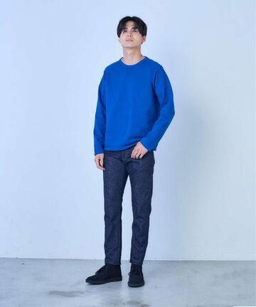 J204 CIRCLE Tapered 12.5oz African Cotton Vintage Selvedge Jeans,INDIGO, small image number 7