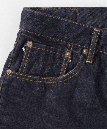 [ EXCLUSIVE ] J555 13.5oz Suvin Gold Cotton Loose Selvedge Jeans,, large image number 6