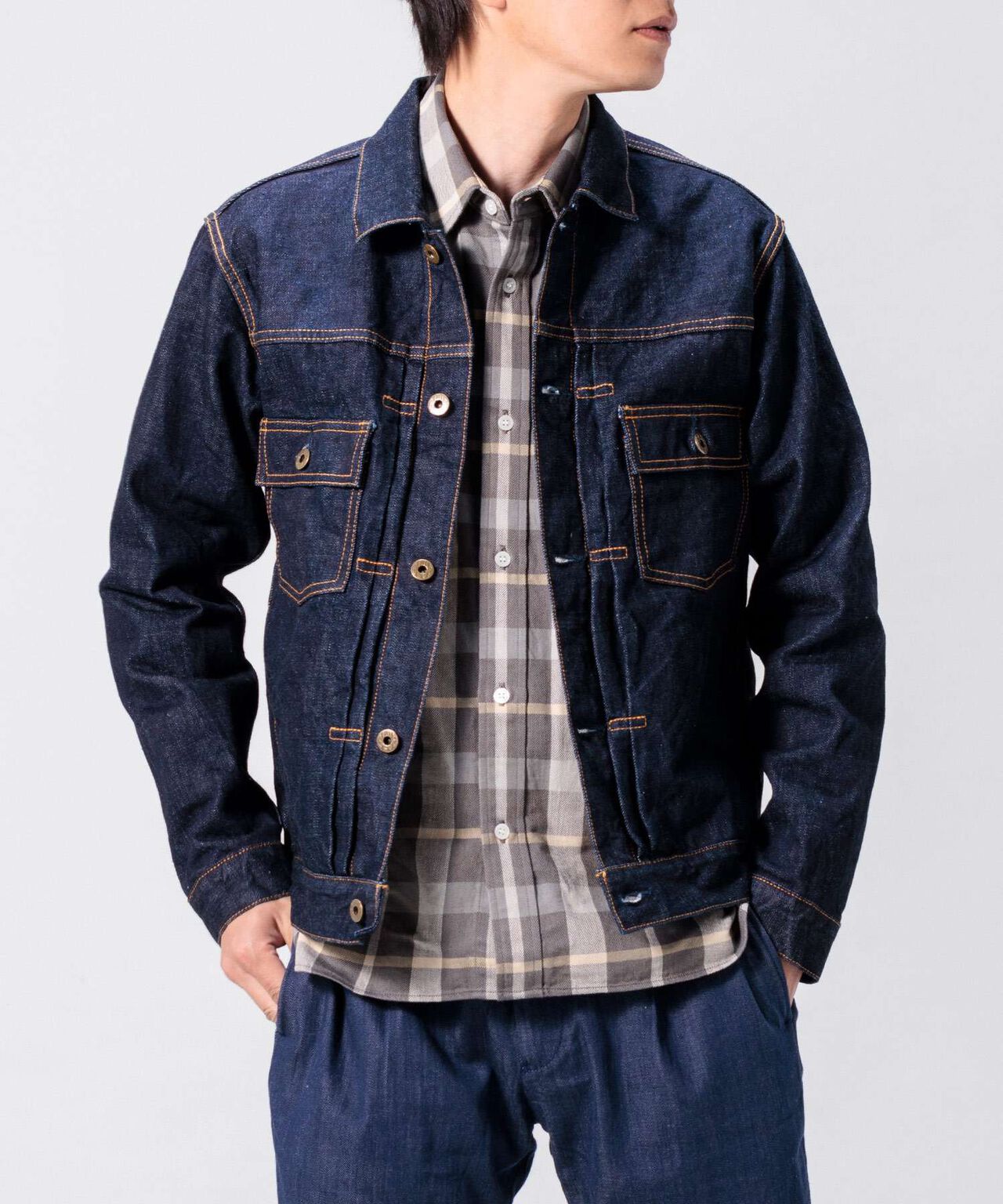 14.8oz Type 2 Denim Jacket,INDIGO, large image number 16