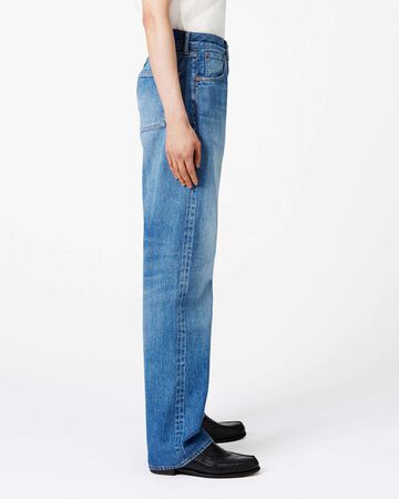 Selvedge Wide Jeans 12oz Medium Indigo,MEDIUM INDIGO, small image number 1