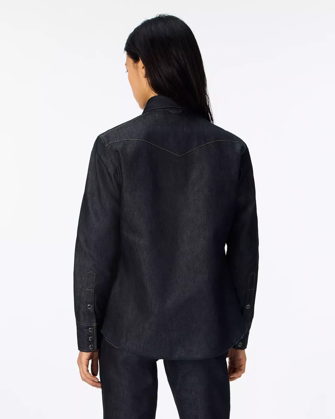 WOMEN | Light Denim Western Shirt 7oz Rigid,RIGID, large image number 2