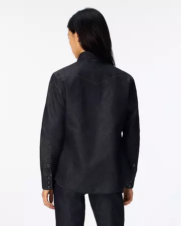 WOMEN | Light Denim Western Shirt 7oz Rigid,RIGID, large image number 2