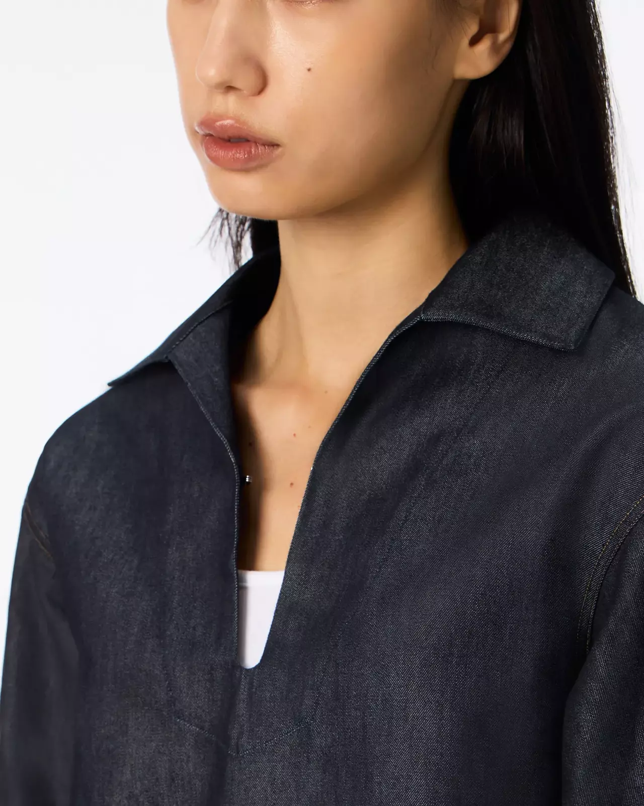 WOMEN | Light Denim Skipper Shirt 7oz Rigid,RIGID, large image number 3