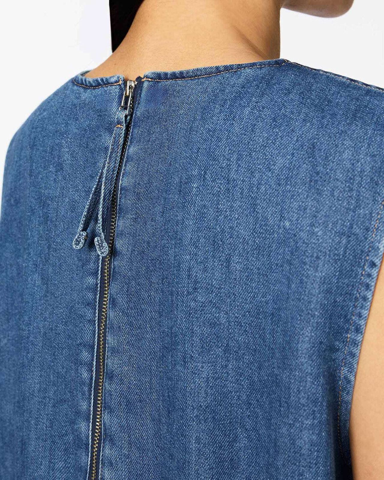 WOMEN | Light Denim Overalls 9oz Medium Indigo,MEDIUM INDIGO, large image number 4