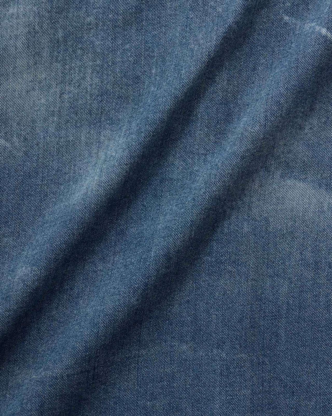 MEN | Light Relax Fit L/S Western Shirt 9oz Medium Indigo,MEDIUM INDIGO, large image number 7