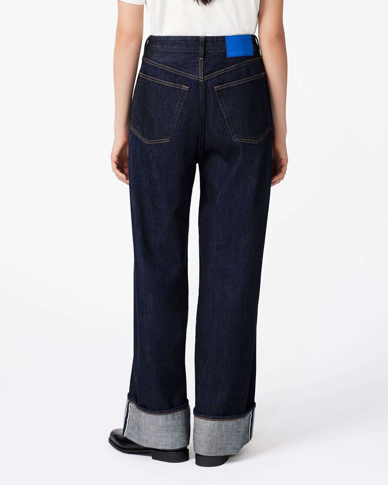 Selvedge Wide Straight Jeans 12oz,INDIGO, large image number 2