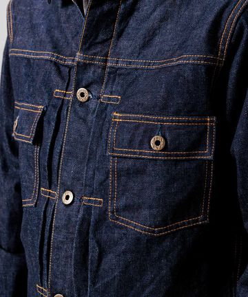 14.8oz Type 2 Denim Jacket,INDIGO, small image number 7