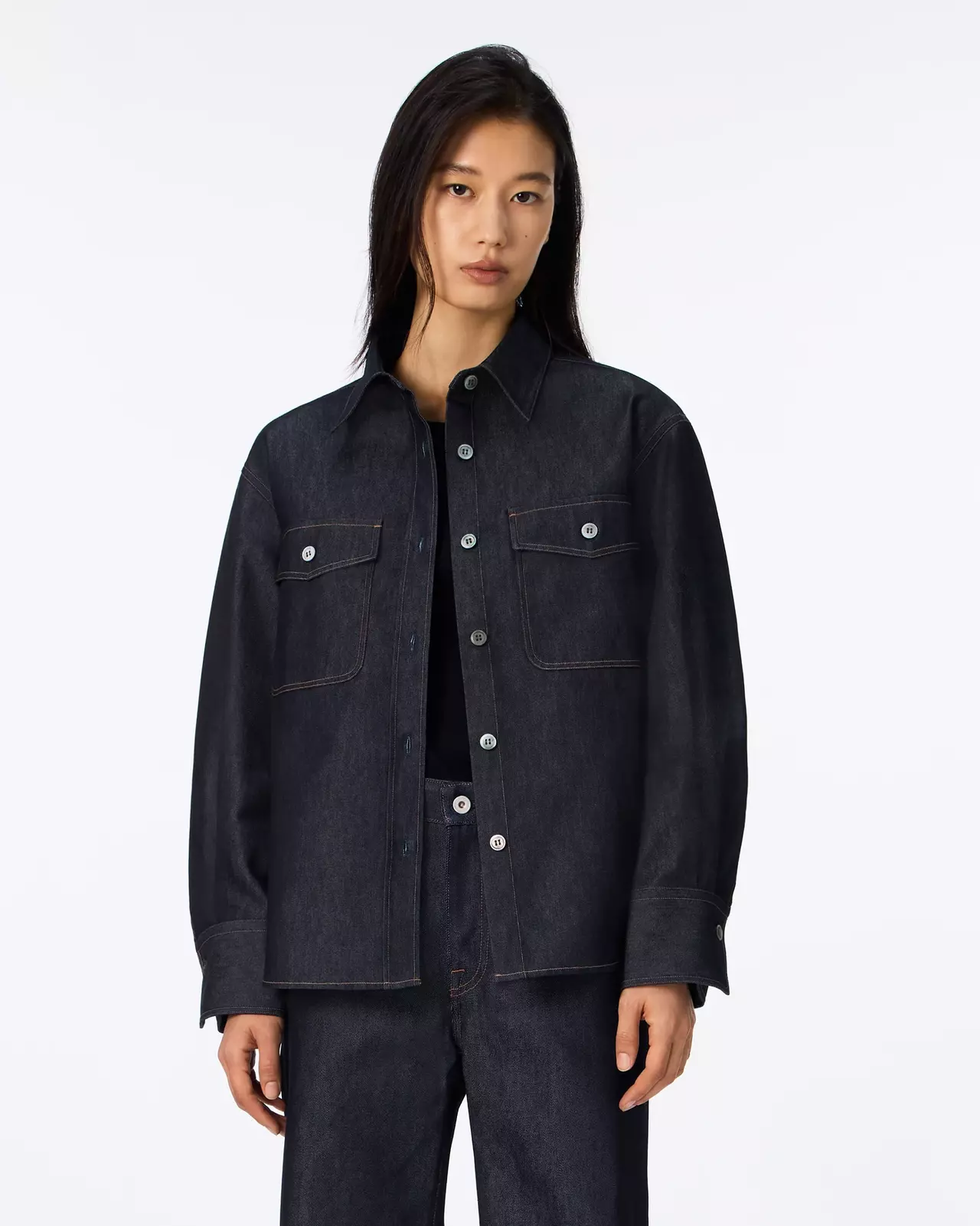 WOMEN | Light Denim Work Shirt 7oz Rigid,RIGID, large image number 0