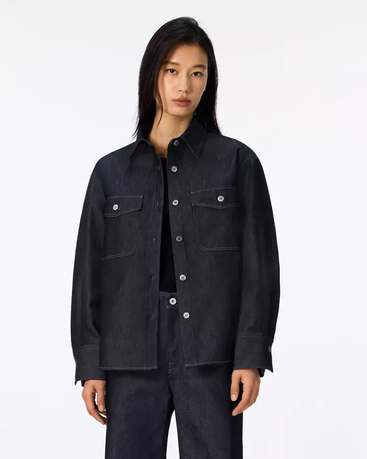 WOMEN | Light Denim Work Shirt 7oz Rigid,, medium