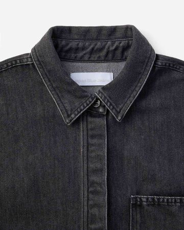 WOMEN | Light Denim SS Shirt 9oz Washed Black,BLACK, large image number 5