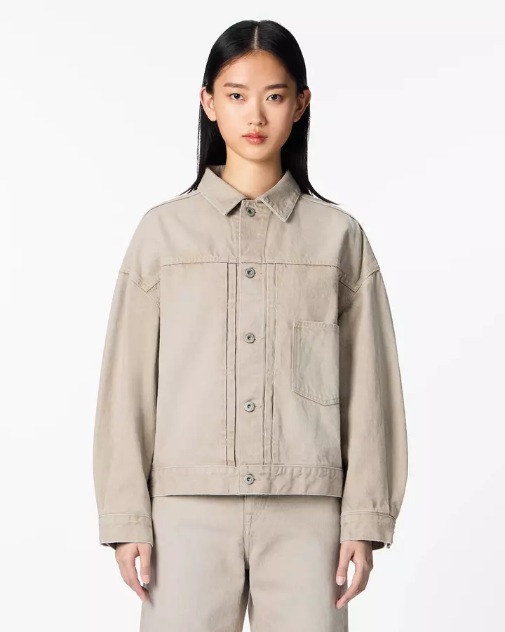 WOMEN | Denim Jacket 13.5oz Beige,, medium