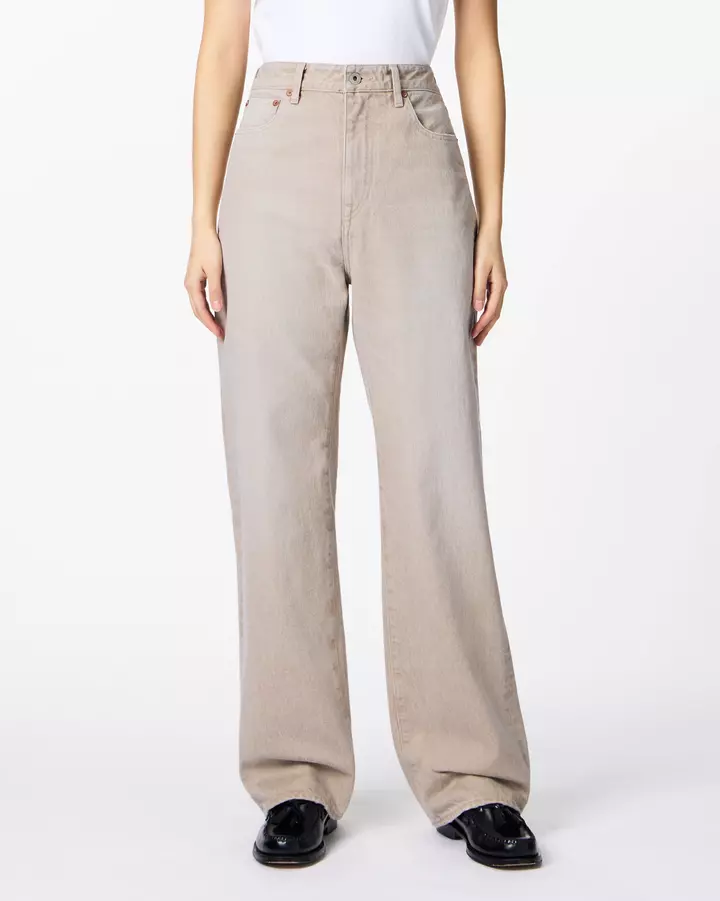 WOMEN | Straight Jeans 13.5oz Beige,, medium