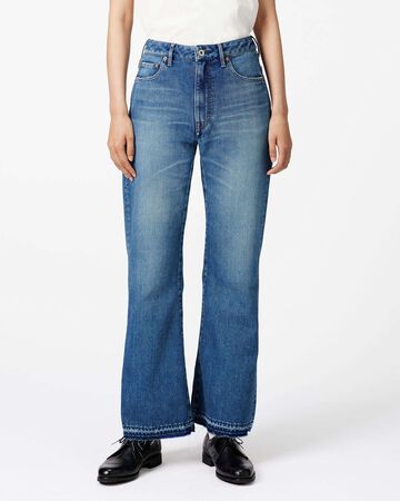 Light Flare Jeans 9oz Medium Indigo,MEDIUM INDIGO, small image number 0