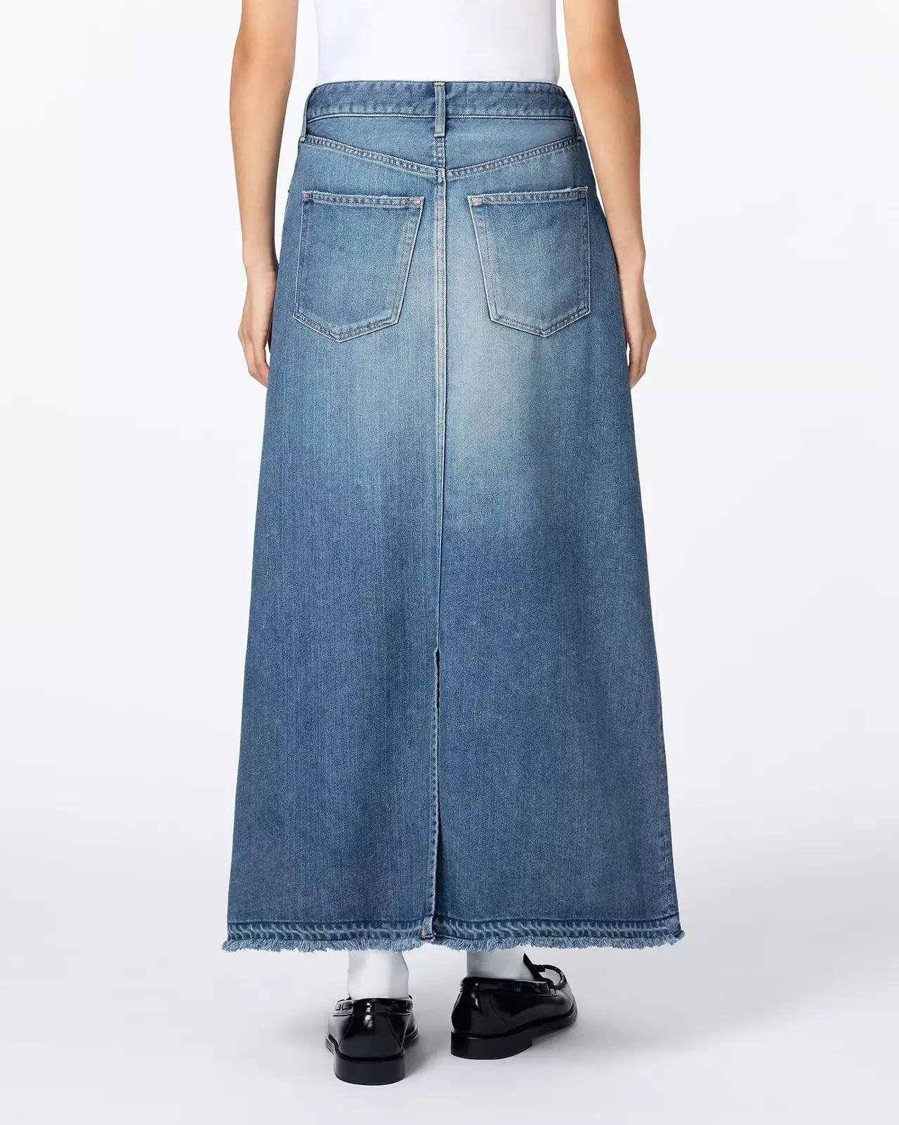 WOMEN | Light Denim Skirt 9oz Medium Indigo,MEDIUM INDIGO, large image number 2
