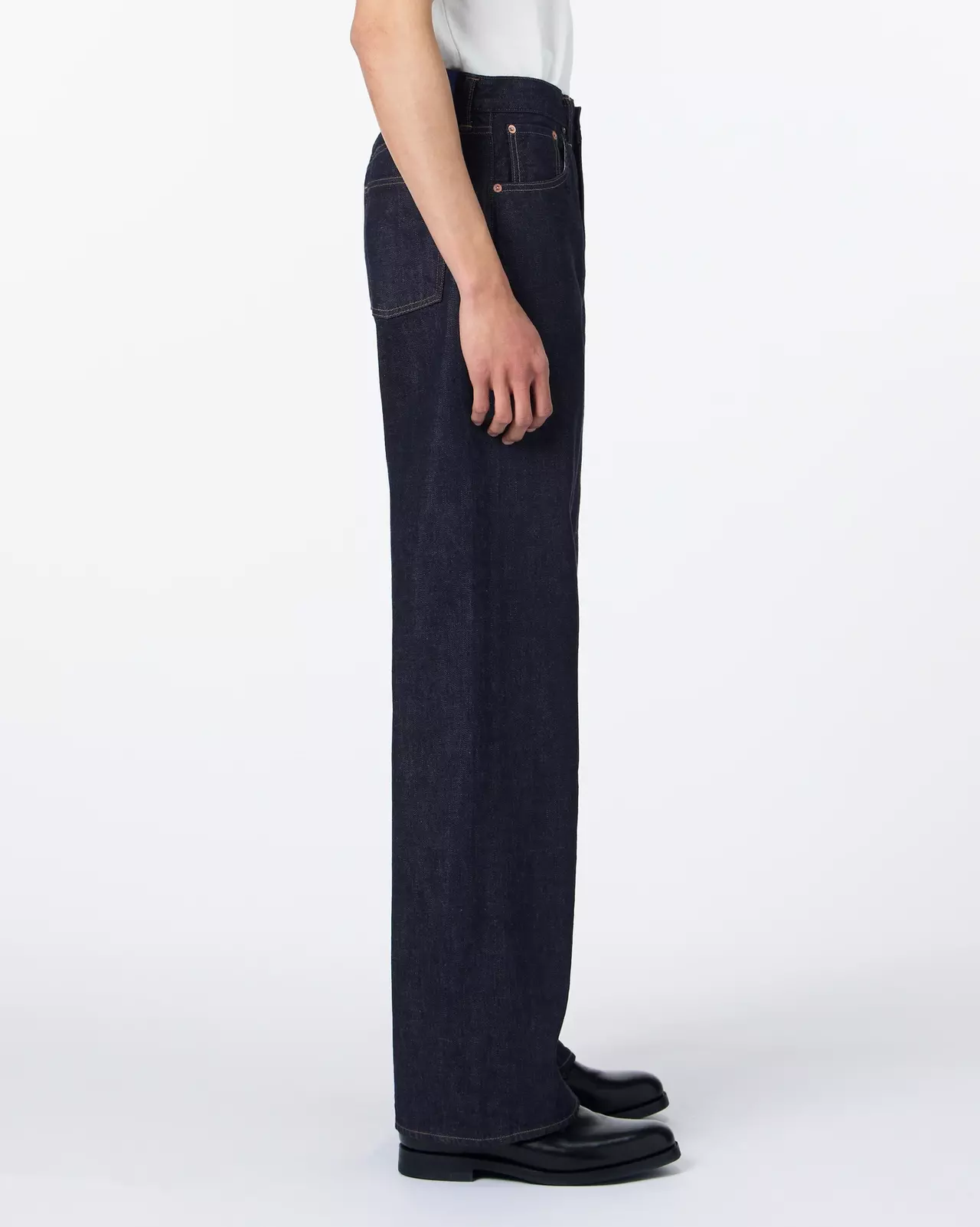 MEN | Selvedge Wide Jeans 12oz,INDIGO, large image number 1