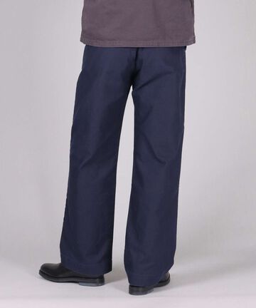 Sulphur Dyed Back Satin Wide Trousers,OLIVE, large image number 8