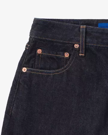 WOMEN | Skew Straight Jeans 11oz,INDIGO, large image number 9