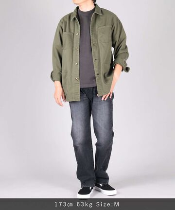 Organic Drill Coverall Jacket,NATURAL, large image number 18