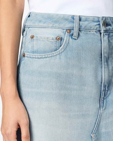 WOMEN | Light Denim Skirt 9oz Light Indigo,LIGHT INDIGO, large image number 3