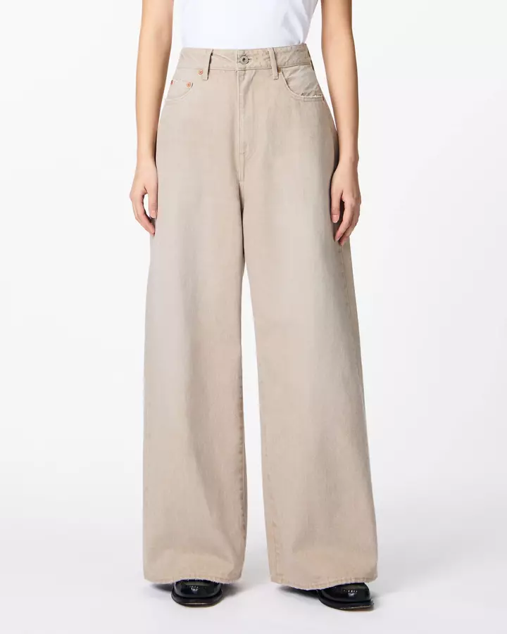 WOMEN | Loose Jeans 13.5oz Beige,, medium