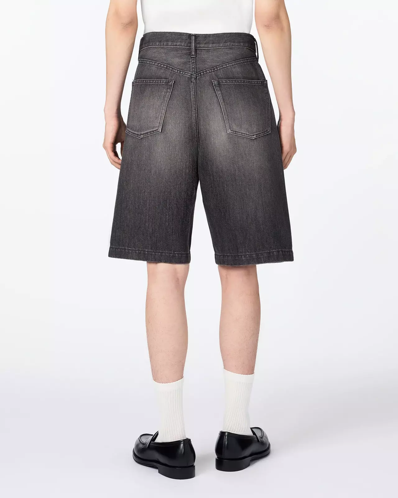 MEN | Light Tuck Shorts 9oz Washed Black,WASHED BLACK, large image number 2