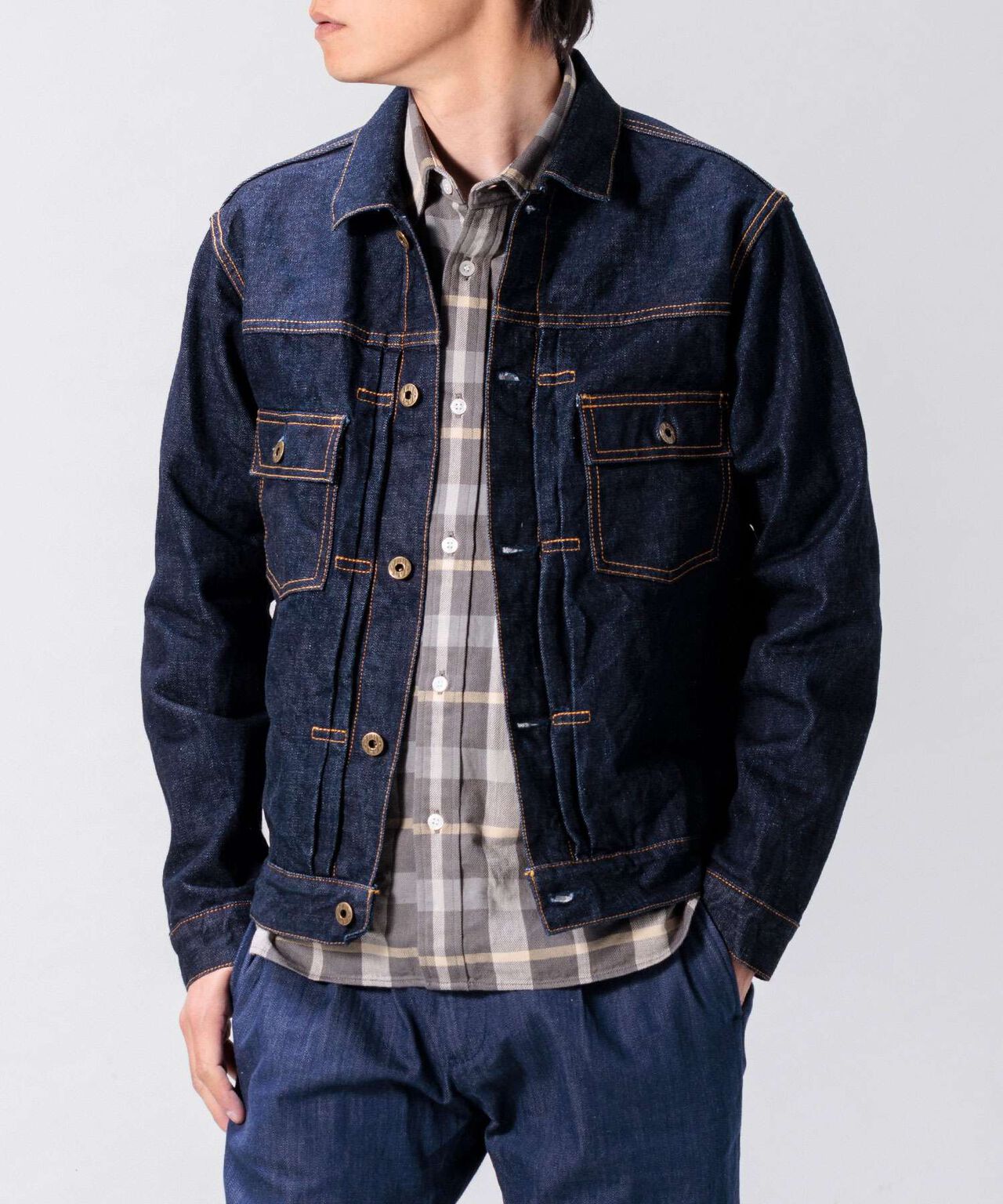 14.8oz Type 2 Denim Jacket,INDIGO, large image number 17