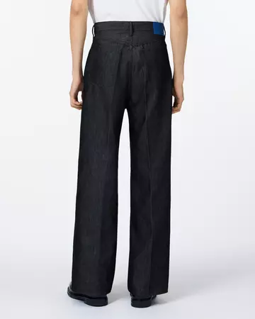 MEN | Light Wide Press Trousers 9oz Black,BLACK, large image number 2