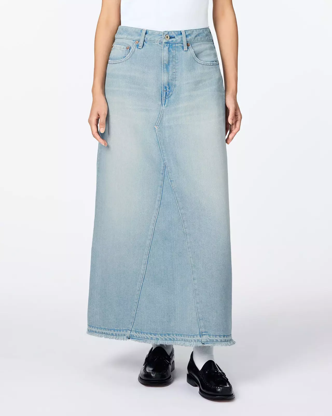 WOMEN | Light Denim Skirt 9oz Light Indigo,LIGHT INDIGO, large image number 0