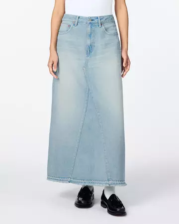 WOMEN | Light Denim Skirt 9oz Light Indigo,LIGHT INDIGO, large image number 0
